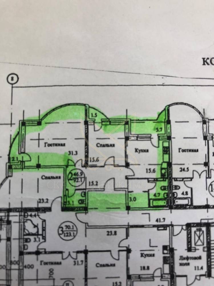 Ставропольский край, Пятигорск, Оранжерейная ул.; Квартира 97м² 6/9 эт.